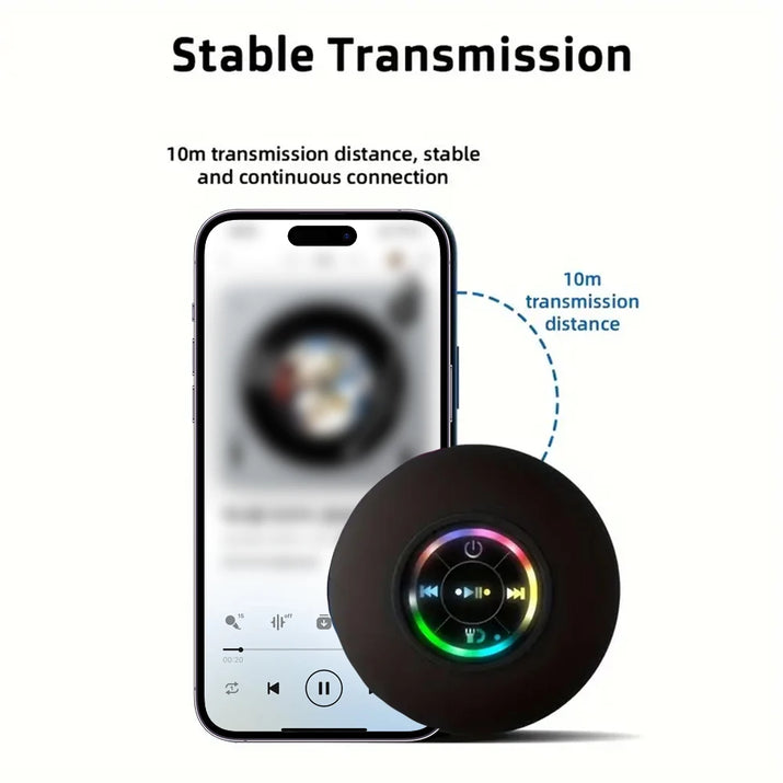 Portable Wireless Bluetooth Speaker LED Light IPX4 Waterproof Loudspea ...